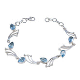 Bella Minimal Blue Links Bracelet for Everyday Glam